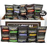 Colonial Coffee Packets, Pre Ground Assorted Variety Coffee Packs, Medium, Dark & Decaf Roasts Included, Bulk Single Pot Bags for Drip Coffee Makers, (2.5 oz Bags, Pack of 32)