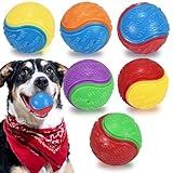 6Pcs Squeaky Dog Balls, Dog Toys Balls for Training, Tough Ball Toys for Dogs, Fit with Dog Ball Launcher, High Bouncy Dog Ball for Interactive Playing, Puppy Pet Chew Balls Teething Balls 2.5in