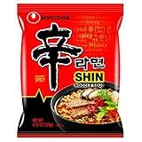 Nongshim Gourmet Spicy Shin Instant Ramen Noodle, 20 Pack, Chunky Vegetables, Premium Microwaveable Ramen Soup Mix, Savory & Rich