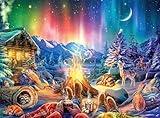 Buffalo Games - LARS - Winter's Night Bonfire - 1000 Piece Jigsaw Puzzle for Adults Challenging Puzzle Perfect for Game Nights - Finished Puzzle Size is 26.75 x 19.75