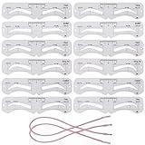 12 Pcs Reusable Eyebrow Stencil, Eyebrow Template with Elastic Band for Beginners (Eyebrow Distance 2.5cm)