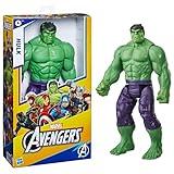 Avengers Marvel Titan Hero Series Blast Gear Deluxe Hulk Action Figure, 12-Inch Toy, Inspired by Marvel Comics, for Kids Ages 4 and Up , Green