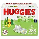 Huggies Natural Care Sensitive Baby Wipes, Unscented, Hypoallergenic, 6 Flip-Top Packs (288 Wipes Total)