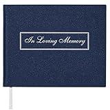 Spacobo Funeral Guest Book for Memorial Service in Loving Memory Guest Book for Funeral Guest Sign in Book (Book, Navy)