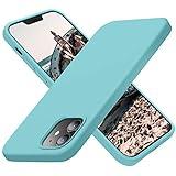 Cordking Designed for iPhone 12 Case, Designed for iPhone 12 Pro Case, Silicone Shockproof Phone Case with [Soft Anti-Scratch Microfiber Lining] 6.1 inch, Sea Blue