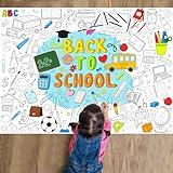 Naozinebi Back to School Coloring Poster for Kids Giant Coloring Poster Large Welcome Back Coloring Tablecloth Jumbo Coloring Books for kids Classroom Home Birthday Party Supplies Favor