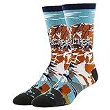 ooohyeah Men’s Funny National Parks Crew Socks, Crazy Novelty Cotton Dress Socks, The Glacier, Shoe Size 8-13