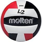 Molten Premium Competition L2 Volleyball, NFHS Approved, Red/Black/White