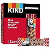 KIND Bars, Dark Chocolate Cherry Cashew, Healthy Snacks, Gluten Free, 12 Count