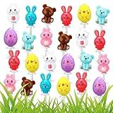 YMGN 24 PCS Easter Jumping Popper Toys for Kids Boys Girls Toddlers Easter Basket Stuffers Egg Fillers Gifts Party Favors