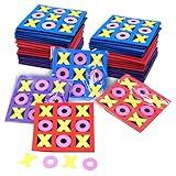 4E's Novelty Foam Tic Tac Toe Game [Bulk 24 Pack] Individually Wrapped Valentines Gifts for Kids Party Favors, Goody Bag Fillers Toys, Classroom Exchange