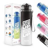 MILTON Gen'Z 1000 Water Bottle with Capacity Marker and Straw 1 Litre Unbreakable Motivational Bottle for Gym, Office, School Stylish Gym Bottle for Men & Women,Black