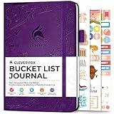 Clever Fox Bucket List Journal – Inspirational Book for Memories & Adventures – Motivational Bucket List Notebook for Couples, A5 (Purple)