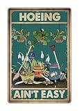 Artlunar Funny Garden Sign Outside Decor Gift For Gardener - Gardening Aint Easy, 12" x 8" (980)