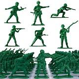 HAPTIME Classic Toy Soldiers Set (50 pcs ) , Plastic Army Men Action Figures- Inspire Creative Play and Learning Adventures for Kids