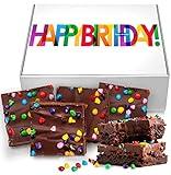 Happy Birthday Gift Chocolate Brownies Large Food Gift Individually Wrapped For Men Women Package | Nut Free | Kosher