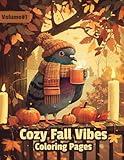 Cozy Fall Vibes Coloring Pages: Easy Autumn 64 Images to Color