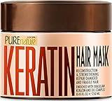 Keratin Hair Mask - Deep Conditioning Treatment for Dry and Frizzy Hair - Advanced Repair for Extremely Damaged Hair - Hydrating Conditioner with Collagen Protein, Moisturizing for Curly Women and Men