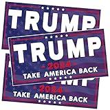 SBB 3 Pack Trump 2024 Sticker, 8 inches x4 inches Big Trump Letters Car Decal, President Donald Trump Take America Back 2024 Bumper Sticker Fadeproof Vinyl for Car, Truck, Window, Laptop