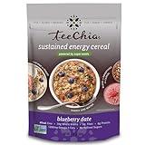 TeeChia Organic Super Seeds Cereal - Blueberry Date – Nutrient Dense Instant Breakfast | No Sugar Added | Gluten Free | High in Fiber | High in Protein | Non-GMO, 10.6 Ounce