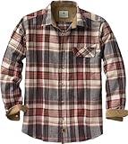 Legendary Whitetails Men's Plaid Flannel Shirt with Corduroy Cuffs, X-Large