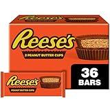 REESE'S Milk Chocolate Peanut Butter Cups, Easter Candy Packs, 1.5 oz (36 Count)