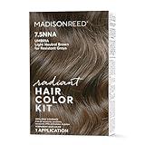 Madison Reed Radiant Hair Color Kit, Light Neutral Brown for 100% Coverage of Resistant Gray Hair, Ammonia-Free, 7.5NNA Umbria Light Brown, Permanent Hair Dye, Pack of 1