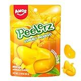 Amos Peelerz Mango Gummy Candy, Peeleble Gummy Mango Peeling Candy,Resealable 2.19oz Bag (Pack of 3)