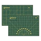 Headley Tools 18"x12" Thickened Self Healing Cutting Mat, A3 Rotary Cutting Sewing Mat for Crafts, Double Sided 5-Ply Table Cutting Board for Fabric Quilting Leather Arts Hobby Project, Green