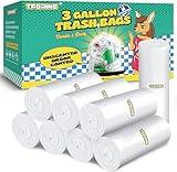 T.FORING Small Trash Bags 3 Gallon - 240 Count Clear Garbage Bags Unscented,12 Liter Plastic Trash Can Liners,Strong Wastebasket Liners for Home Bathroom and Bedroom