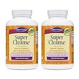 Nature's Secret Super Cleanse Extra Strength Toxin Detox & Gentle Elimination Body Cleanse, Digestive & Colon Health Support - Stimulating Blend of 14 Herbs with Probiotics - 200 Tablets (Pack of 2)