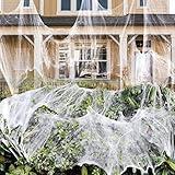 1400 sqft Halloween Spider Webs Decorations with 150 Extra Fake Spiders, Super Stretchy Cobwebs for Halloween Decor Indoor and Outdoor