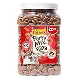 Purina Friskies Natural Cat Treats Party Mix Natural Yums With Real Salmon and Added Vitamins, Minerals and Nutrients - 20 oz. Canister