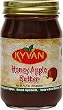 KYVAN Honey Apple Butter, 18.5 oz, GMO Free, No High Fructose Corn Syrup, Gluten Free, Natural Ingredients, Jams and Jellies, Apples, Golden Honey, Array of Spices, Fruit Spread, Breakfast, Kettle Cooked in Small Batches