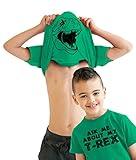 Youth Ask Me About My Trex T Shirt Funny Cool Dinosaur Flip Graphic Print Kids Funny T Shirts Funny Dinosaur T Shirt Novelty T Shirts for Kids Green S