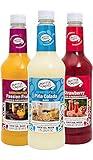 Master of Mixes Fruity Frozen FUNdamentals Variety Pack: Pina Colada, Strawberry Daiquiri, and Passion Fruit Daiquiri - Ready to Use, 1 Liter Bottles (33.8 Fl Oz), Pack of 3 Flavors