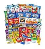 Snack Box College Care Package - 60 Count - Snack Packs for Boys Girls Men Women Students Soldiers - Back to School Care Packages for College Students - Gift Basket - Snack Boxes from The LakeHouse