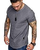 Fashion Mens T Shirt Muscle Gym Workout Athletic Shirt Cotton Tee Shirt Top Large