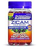 Zicam Cold Remedy Zinc Medicated Fruit Drops, Elderberry, Homeopathic, Cold Shortening Medicine, Shortens Cold Duration, 25 Count