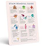 Laundry Cheat Sheet for Stain Removal - Laundry Magnets for Washing Clothes in Home, Dorms & Laundromats - Laundry Symbols Guide for Stains - Laundry Room Decor & Accessories - How to Do Laundry Sign