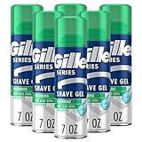 Gillette Series 3X Sensitive Shave Gel, Hydrates, Protects and Soothes Sensitive Skin, 7 Ounce (Pack of 6)