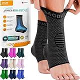 Modvel Foot & Ankle Brace Socks for Sprained Ankle Compression Sleeve - Plantar Fasciitis Relief Brace, Foot Support for Women & Men - Tendonitis & Arthritis Foot Sleeve, Stabilizing Ankle Wrap