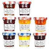 Bonne Maman Assorted Preserves - Strawberry, Apricot, Raspberry, Orange, Cherry, Honey, Grape, Blueberry - 8 jars x 1 oz