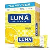 LUNA Bar - LemonZest Flavor - Gluten-Free - Non-GMO - 7-9g Protein - Made with Organic Oats - Low Glycemic - Whole Nutrition Snack Bars - 1.69 oz. (12 Pack)