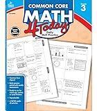 Carson Dellosa Common Core Math 4 Today Workbook―Reproducible 3rd Grade Math Workbook, Place Value, Geometry, Algebra Practice, Classroom or ... (96 pgs) (Volume 6) (Common Core 4 Today)