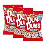 Dum Dums Lollipops Hard Candy Suckers 3.5 Oz. Bag, 3-Pack, 42 Pops Total (Original Mix)