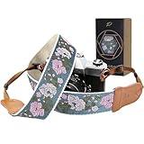 Padwa Lifestyle Vintage Camera Strap - 2" Wide Woven Embroidered Floral Pattern Shoulder Neck Camera Straps for Photographers，Great Gift for Men & Women Photographers