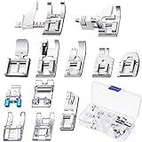 12 Pieces Sewing Machine Presser Foot Set Sewing Machine Spare Parts Accessories Multifunctional Sewing Foot Presser for Most Sewing Machines