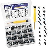 BOLT DROPPER 400pcs Laptop Screws w/Blue Nylok (20 Sizes) Titanium Nitride Screw Driver, Notebook Computer Screw Kit Set, Electronic Repair Screws for Hard Drive SSD Motherboard Fan Power Graphics