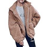 PRETTYGARDEN Women's Fashion Winter Coat Sherpa Fleece Faux Fur Shearling Oversized Trendy Jackets Warm Outerwear (Khaki,Small)